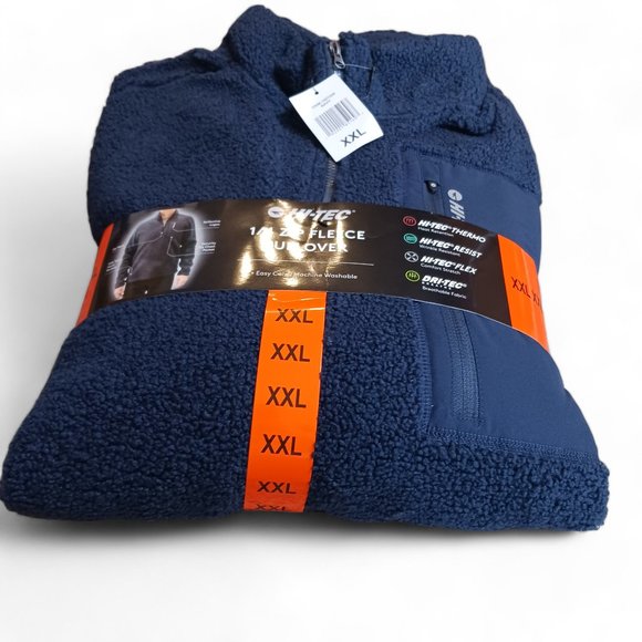 Men's Hi Tec XXL Navy Quarter-Zip Fleece Pullover - Picture 6 of 10